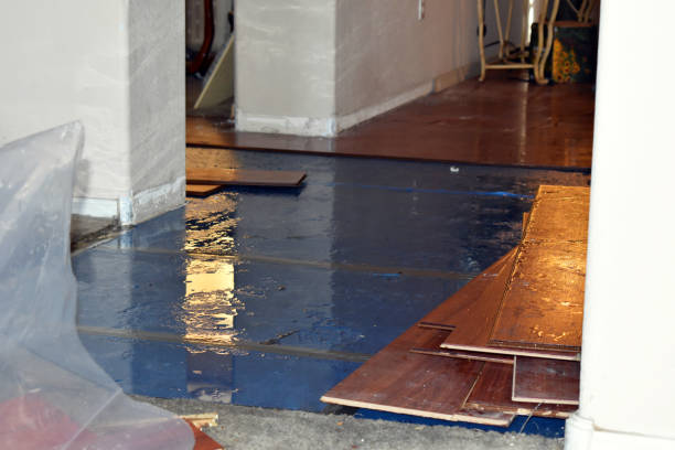 Professional Emergency Water Damage Restoration technician working in North Fairfield, OH